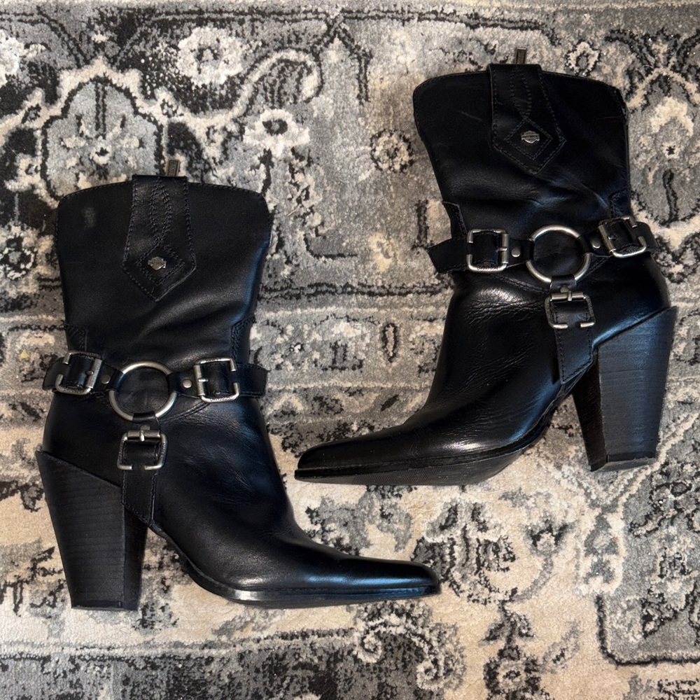 Vintage Leather Harley-Davidson Boots